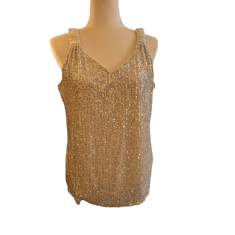 Vince Camuto Sparkling Sequin Tank Top Size Large
